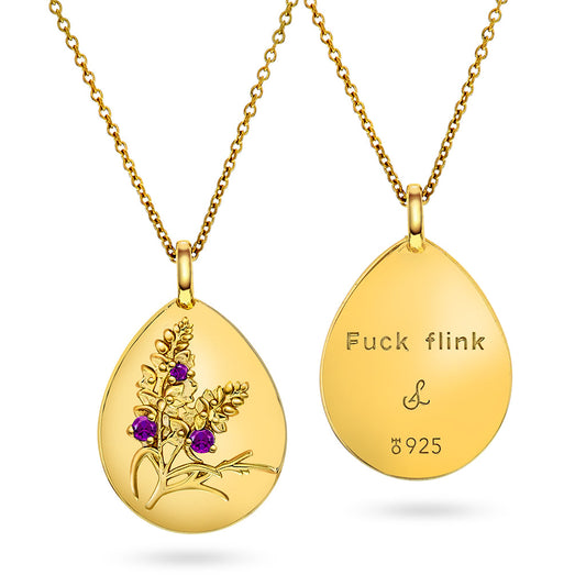 Amulett "Knepigt" med ametist