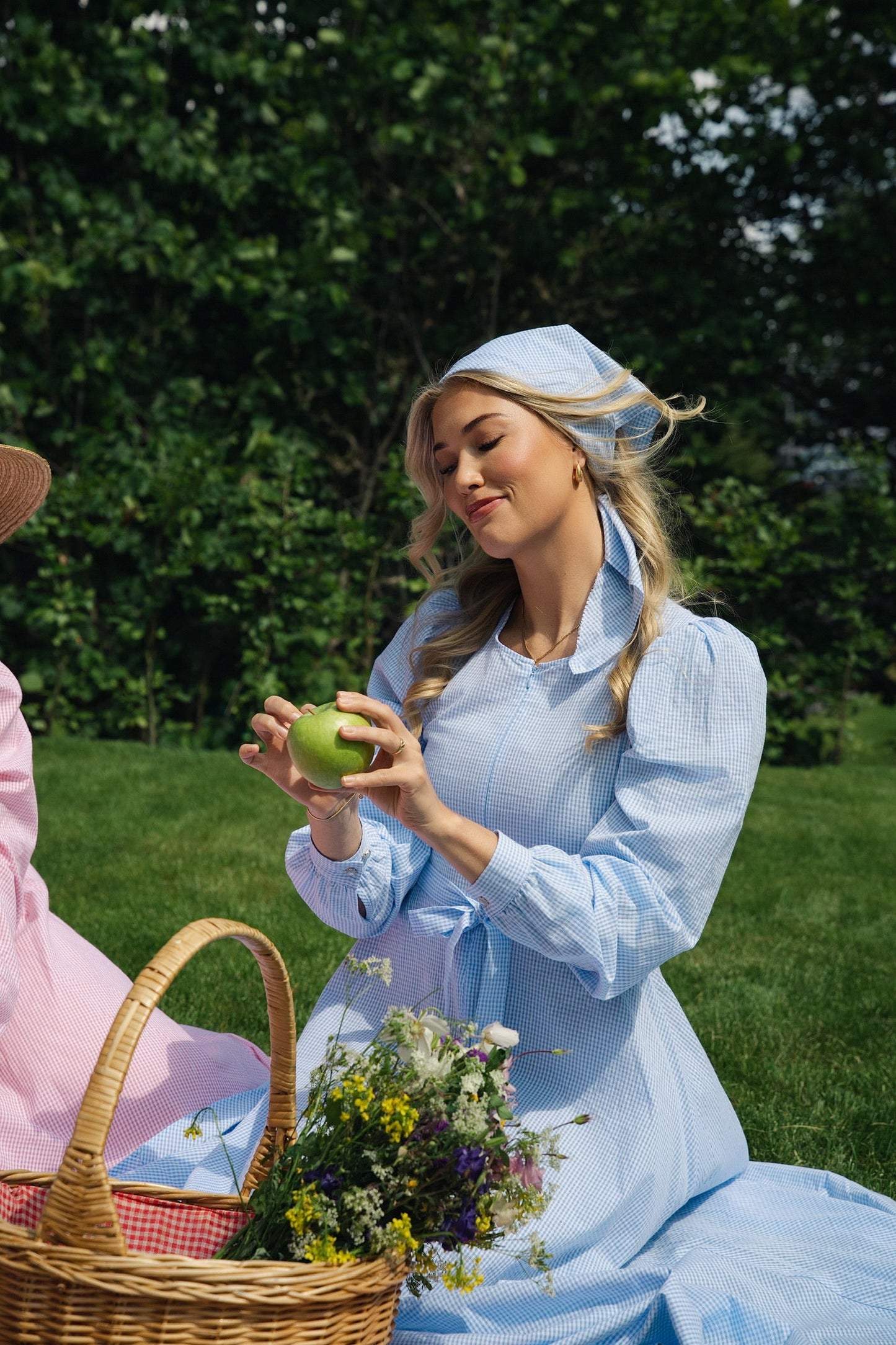 Madikken klänning blå rutig