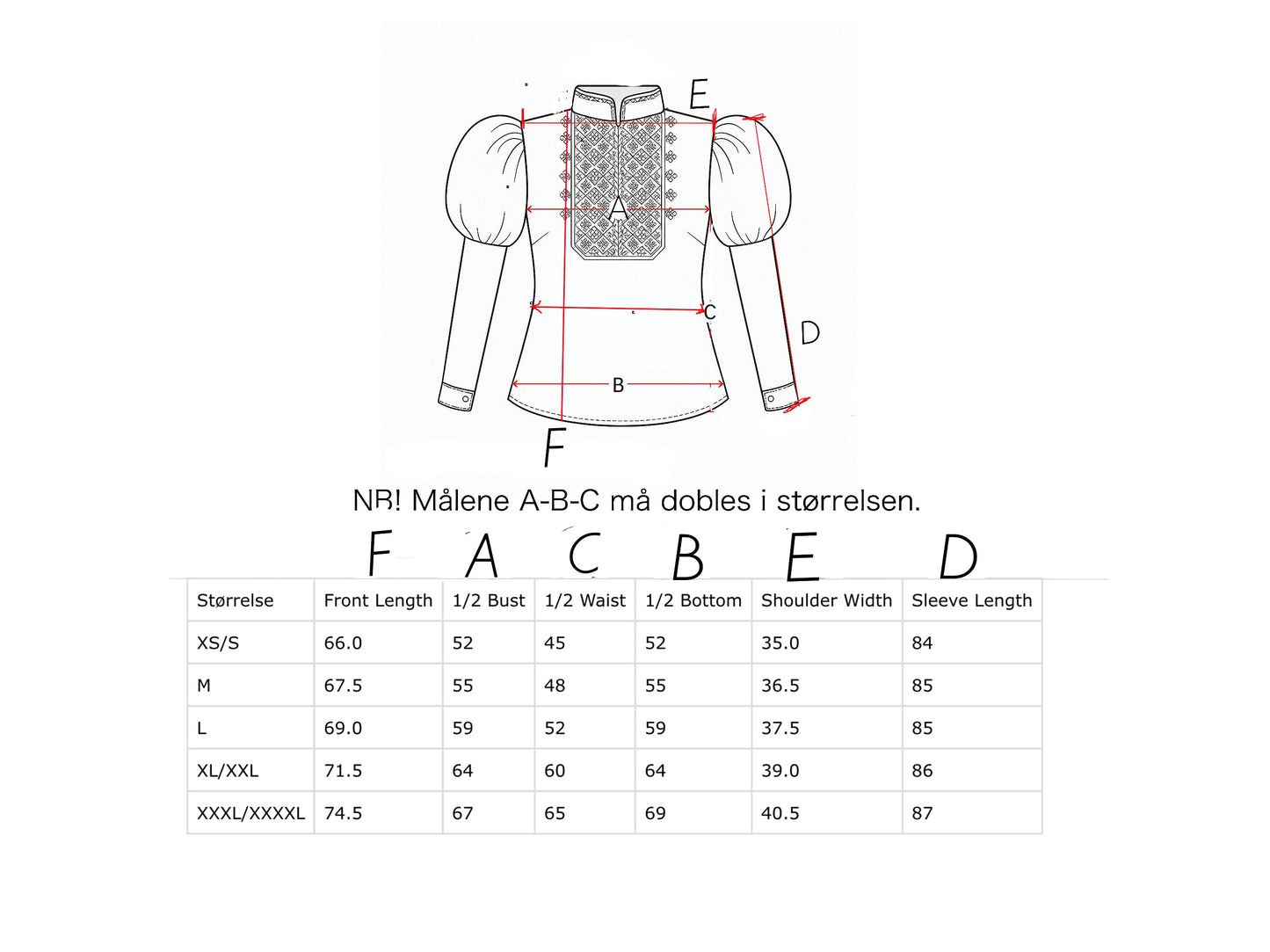 Drömblus Vit med vit broderi