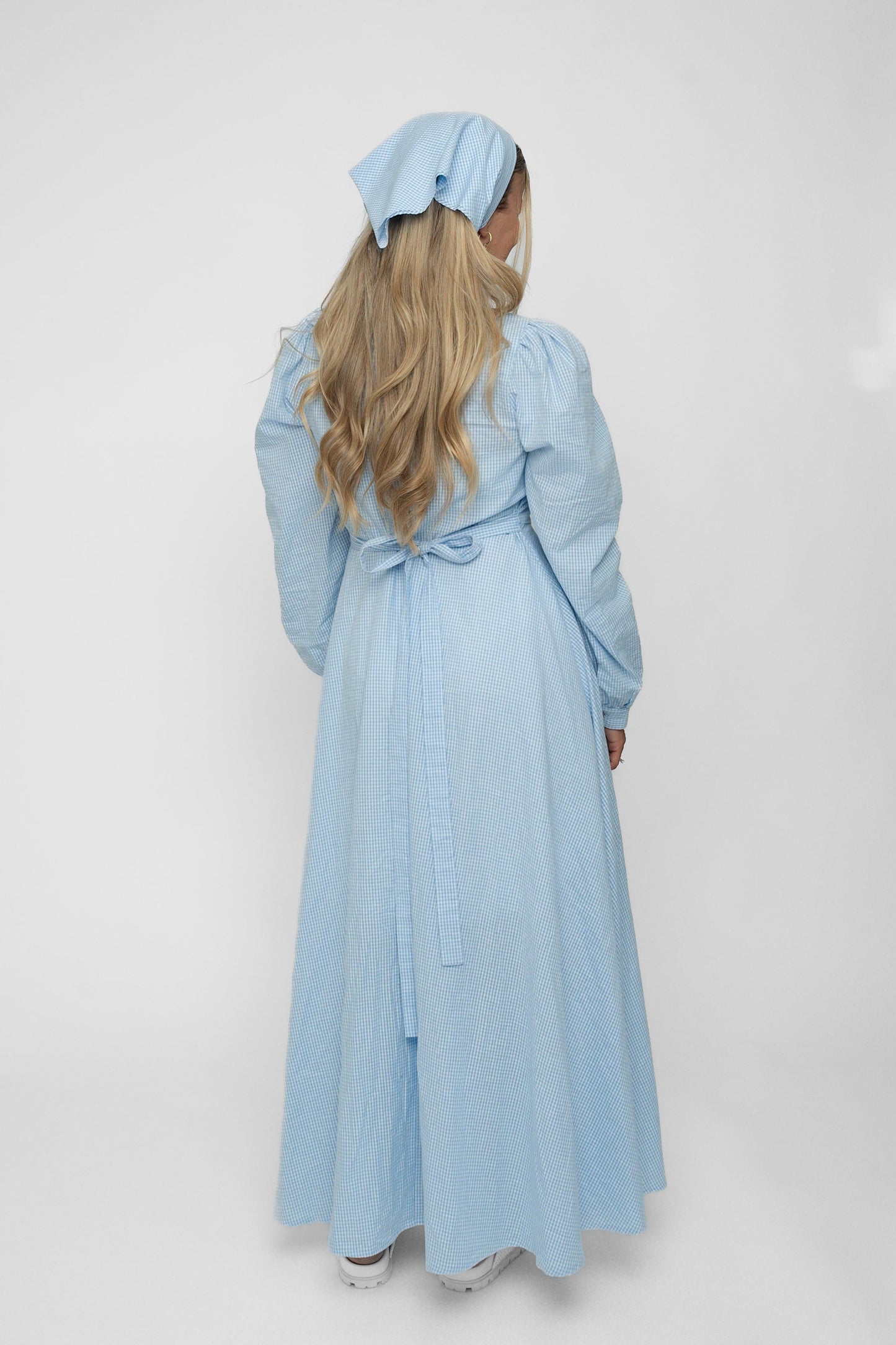 Madikken klänning blå rutig