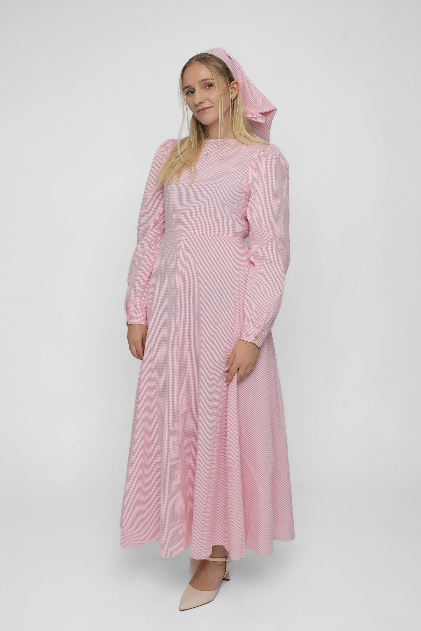 Madikken klänning rosa rutig