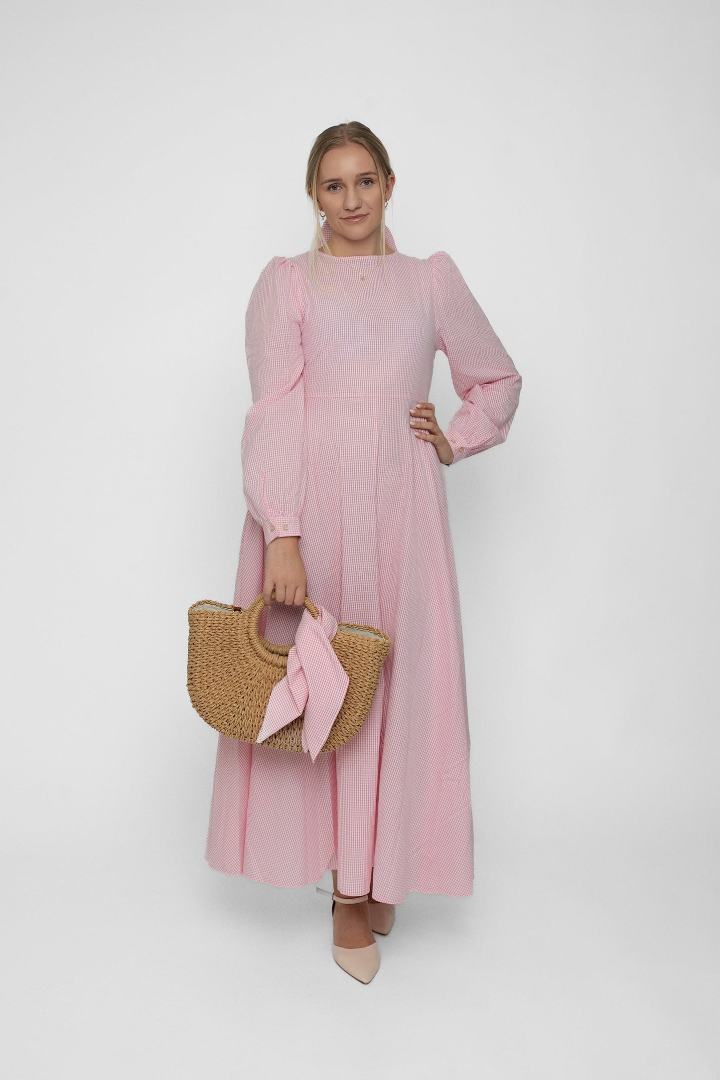 Madikken klänning rosa rutig